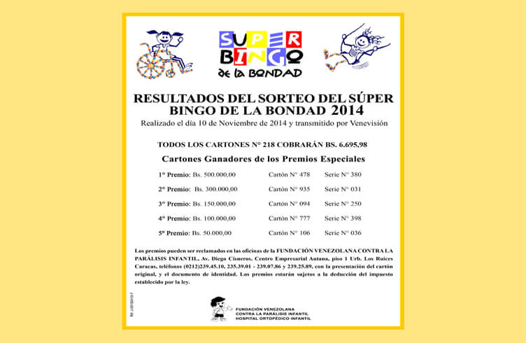 Conoce Los Resultados Del Super Bingo De La Bondad 14 Blog Banesco